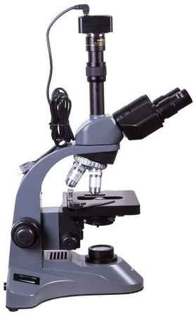 Микроскоп LEVENHUK D740T, цифровой/биологический, 40-2000x, на 4 объектива, серый [69658] 9668944589