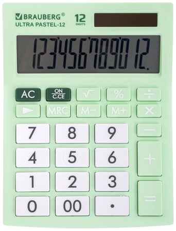 Калькулятор BRAUBERG Ultra, 250504, 12-разрядный, мятный