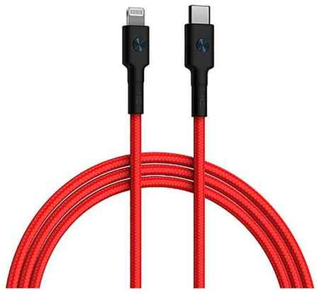 Кабель ZMI AL875, Lightning (m) - USB Type-C (m), 1.5м, MFI, в оплетке, 3A, красный 9668960964