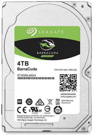 Жесткий диск Seagate Barracuda ST4000LM024, 4ТБ, HDD, SATA III, 2.5″