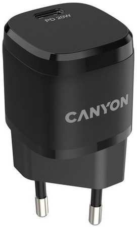 Сетевое зарядное устройство Canyon H-20-05, USB-C, 20Вт, 3A, черный [cne-cha20b05] 9668978121