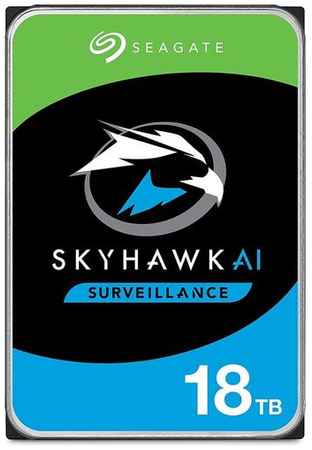 Жесткий диск Seagate SkyHawkAI ST18000VE002, 18ТБ, HDD, SATA III, 3.5″ 9668998468