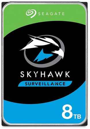 Жесткий диск Seagate Skyhawk ST8000VX004, 8ТБ, HDD, SATA III, 3.5″ 9668998483
