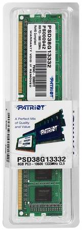 Оперативная память Patriot PSD38G13332 DDR3 - 1x 8ГБ 1333МГц, DIMM, Ret 966906953