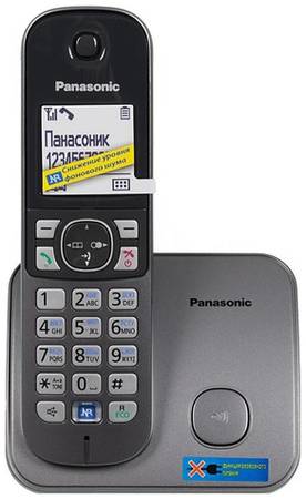 Радиотелефон Panasonic KX-TG6811RUM, серый металлик 966930806