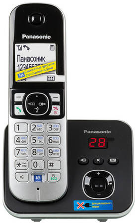 Радиотелефон Panasonic KX-TG6821RUB, черный 966935161