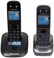 Р/Телефон Dect Panasonic KX-TG2512RU2 титан (труб. в компл.:2шт) АОН