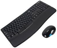 Комплект (клавиатура+мышь) Microsoft Sculpt Comfort Desktop, USB, беспроводной, [l3v-00017]