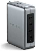 Сетевое зарядное устройство SATECHI 145W USB-C 4-Port GaN Travel Chargerr, 4xUSB type-C, 145Вт, 2A, серый [st-w145gtm]