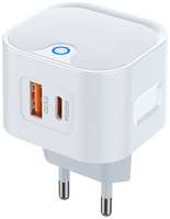 Сетевое зарядное устройство PERO ТС21W, USB-A, USB-C, 25Вт, 3A