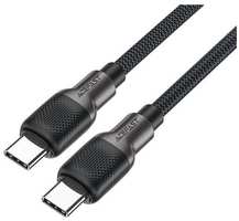 Кабель ACEFAST C10-03, USB Type-C (m) - USB Type-C (m), 1.2м, в оплетке, 3A, черный [af-c10-03-bk]