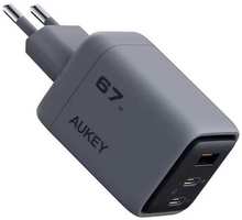 Сетевое зарядное устройство AUKEY PA-C3G, USB-A, 2xUSB-C, 67Вт, 5A, [awc-pa-pa-c3g]