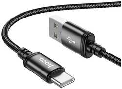 Кабель Hoco X89 Wind, USB Type-C (m) - USB (m), 1м, в оплетке, 3A, черный [x89 wind type-c unpackaged]