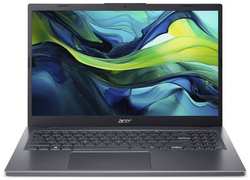 Ноутбук Acer Aspire 15 A15-51M-51VS NX.KXRCD.004, 15.6″, IPS, Intel Core 5 120U 1.4ГГц, 10-ядерный, 16ГБ LPDDR5, 512ГБ SSD, Intel Graphics, без операционной системы, металлический