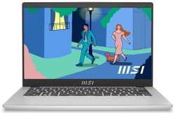 Ноутбук MSI Modern 14 C12MO-1086XRU 9S7-14J111-1086, 14″, IPS, Intel Core i3 1215U 1.2ГГц, 6-ядерный, 16ГБ DDR4, 512ГБ SSD, Intel UHD Graphics, Free DOS, серебристый