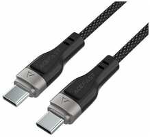 Кабель ACEFAST C11-03, USB Type-C (m) - USB Type-C (m), 1.2м, в оплетке, 3A, черный [af-c11-03-bk]
