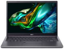 Ноутбук Acer Aspire 5 A514-56M-770K NX.KH6CD.008, 14″, IPS, Intel Core i7 1355U 1.7ГГц, 10-ядерный, 16ГБ LPDDR5, 512ГБ SSD, Intel Iris Xe graphics, без операционной системы, серый