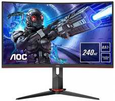 27″ Монитор AOC Gaming C27G2ZE, 1920x1080, VA, 240Гц, 2хHDMI, 1хDP, изогнутый, черный / красный и черный