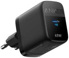 Сетевое зарядное устройство ANKER 313, USB type-C, 45Вт, 3A, черный [a2643g11]