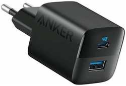 Сетевое зарядное устройство ANKER 323, USB + USB type-C, 33Вт, 5A, черный [a2331g11]