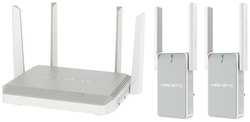 Wi-Fi роутер KEENETIC Peak, AC2600, серый, Mesh-ретранслятор Keenetic Buddy 5 KN-3311 - 2 шт [kn-2710 + kn-3311x2]