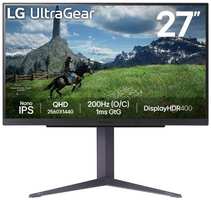 27″ Монитор LG UltraGear 27GS85Q-B, 2560x1440, IPS, 200Гц, 2хHDMI, 1хDP, черный [27gs85q-b.aruz]