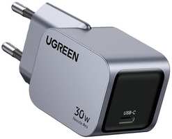 Сетевое зарядное устройство UGREEN X703, USB type-C, 30Вт, 3A, серый