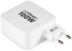 Сетевое зарядное устройство Digma DPW10B, USB-A, 2xUSB-C, 100Вт, 5A, [dpw1b0g012wh]