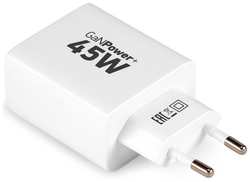 Сетевое зарядное устройство Digma DPW4A, USB-A, USB-C, 45Вт, 3A, [dpw4a5gx11wh]