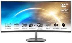 34″ Монитор MSI Pro MP341CQ, 3440x1440, VA, 100Гц, 1хHDMI, 1хDP, изогнутый, черный [9s6-3pb2ct-027]