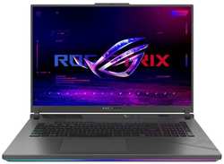 Ноутбук игровой ASUS ROG Strix G18 G814JIR-N6048 90NR0ID6-M002E0, 18″, 2024, IPS, Intel Core i9 14900HX 2.2ГГц, 24-ядерный, 16ГБ DDR5, 1ТБ SSD, NVIDIA GeForce RTX 4070 для ноутбуков - 8 ГБ, без операционной системы, серый