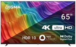 65″ Телевизор Digma DM-LED65UBB33, 4K Ultra HD, черный, СМАРТ ТВ, YaOS