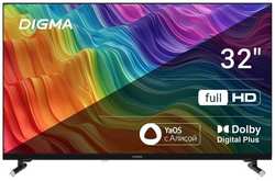 32″ Телевизор Digma DM-LED32SBB33, FULL HD, черный, СМАРТ ТВ, YaOS