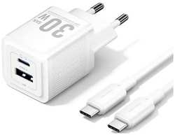 Сетевое зарядное устройство VENTION TZ-FEQW0-EU-01, USB-A, USB-C, USB-C, 30Вт, 3A