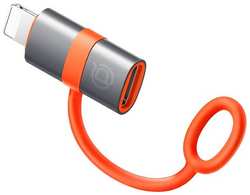 Адаптер PERO AD18, Lightning (m) - USB Type-C (f), серый [prad18]