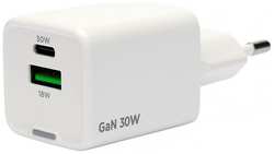 Сетевое зарядное устройство PREMIER PCS3A-63, USB-A, USB-C, 30Вт, 3A