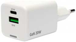 Сетевое зарядное устройство PREMIER PCS3A-61, USB-A, USB-C, 20Вт, 3A