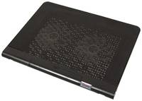Подставка для ноутбука Buro BU-LCP170-B214, 17″, 398х300х29 мм, 2хUSB, вентиляторы 2 х 140 мм, 926г, черный