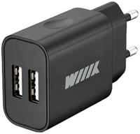 Сетевое зарядное устройство Wiiix UNN-1-2-02, 2xUSB, 2.4A, черный