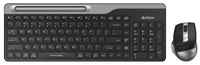 Комплект (клавиатура+мышь) A4TECH Fstyler FB2535C, USB, беспроводной, [fb2535c smoky ]