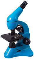 Микроскоп LEVENHUK Rainbow 50L, световой/оптический/биологический, 40-800x, на 3 объектива, лазурный [69048]