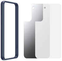 Чехол (клип-кейс) Samsung Frame Cover, для Samsung Galaxy S22+, синий / прозрачный [ef-ms906cnegru]