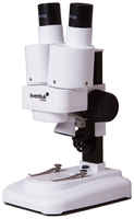 Микроскоп LEVENHUK 1ST, стереоскопический / инструментальный, 20x, белый / черный [70404]