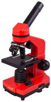 Микроскоп LEVENHUK Rainbow 2L, световой / оптический / биологический, 40-400x, на 3 объектива, оранжевый / черный [69039]