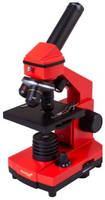 Микроскоп LEVENHUK Rainbow 2L Plus, световой / оптический / биологический, 64-640х, на 3 объектива, оранжевый / черный [69045]