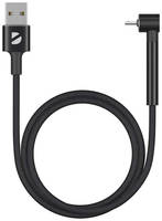 Кабель Deppa Stand, micro USB (m) - USB (m), 1м, в оплетке, 2.4A, черный [72296]