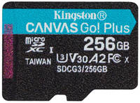 Карта памяти microSDXC UHS-I U3 Kingston Canvas Go! Plus 256 ГБ, 170 МБ/с, Class 10, SDCG3/256GBSP, 1 шт., без адаптера