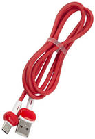 Кабель Redline Candy, USB Type-C (m) - USB (m), 1м, в оплетке, 2A, красный [ут000021994]