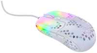 Мышь XTRFY MZ1, игровая, оптическая, проводная, USB, [mz1-rgb-white-tp]