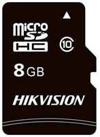 Карта памяти microSDHC UHS-I U1 Hikvision C1 8 ГБ, 92 МБ/с, Class 10, HS-TF-C1(STD)/8G/ZAZ01X00/OD, 1 шт., без адаптера